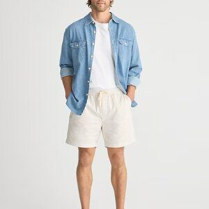 J. Crew Men's Light Tan Flat Front 6" Dock Short - Size M